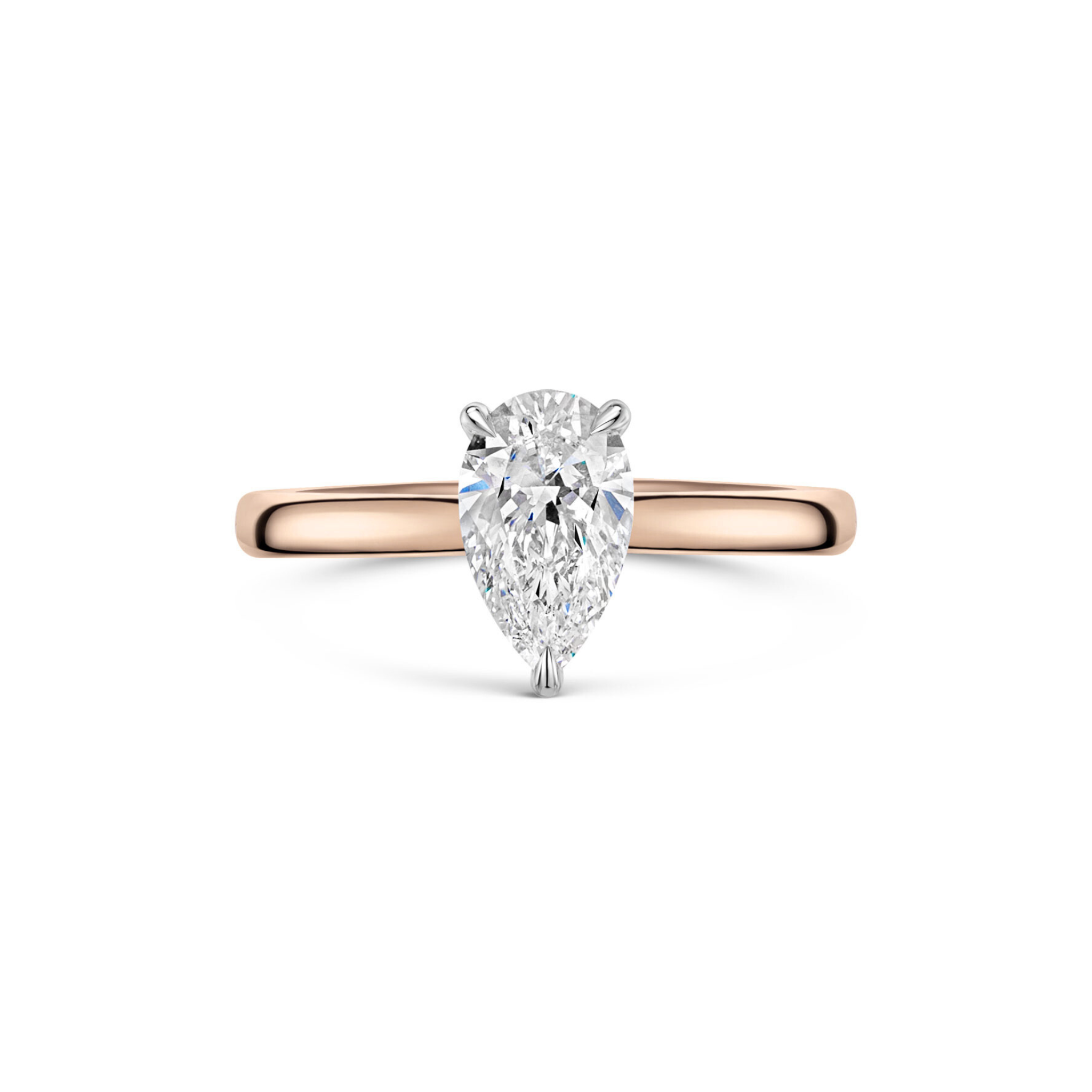 Solana Classic Pear Cut Diamond Ring 18K Rose Gold - Best prices for jewelry and diamonds. The best jewelry to shop in Dubai and Abu Dhabi - Dubai Tourism. Best Shopping in Dubai Mall - Fashion Avenue, Mall of Emirates, Dubai, Palm Jumeirah and UAE. Hip-hop custom jewelry and manufacturer supplier - diamond and gold wholesaler. The best place to visit in Dubai during vacation. Richie Gold & Diamond is located in Dubai Gold Souk