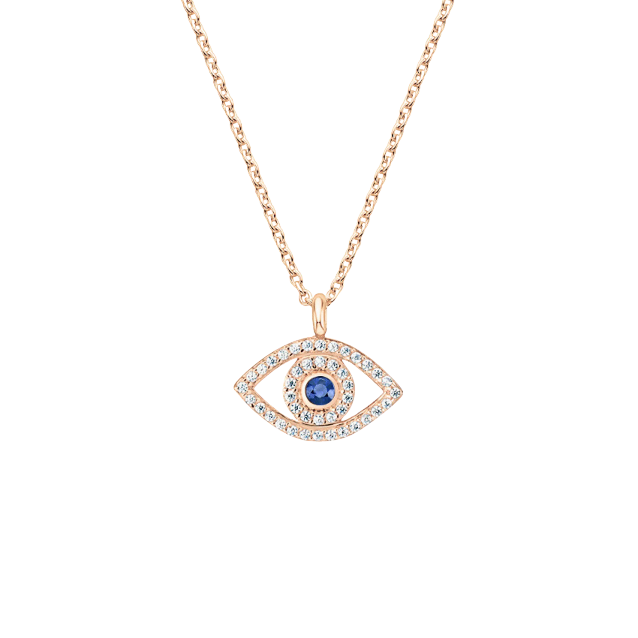 Soleil Evil Eye Pendant 18K Rose Gold - Natural Diamonds & Lab Grown Diamonds - Best prices for jewelry and diamonds. The best jewelry to shop in Dubai and Abu Dhabi - Dubai Tourism. Best Shopping in Dubai Mall - Fashion Avenue, Mall of Emirates, Dubai, Palm Jumeirah and UAE. Hip-hop custom jewelry and manufacturer supplier - diamond and gold wholesaler. The best place to visit in Dubai during vacation. Richie Gold & Diamond is located in Dubai Gold Souk