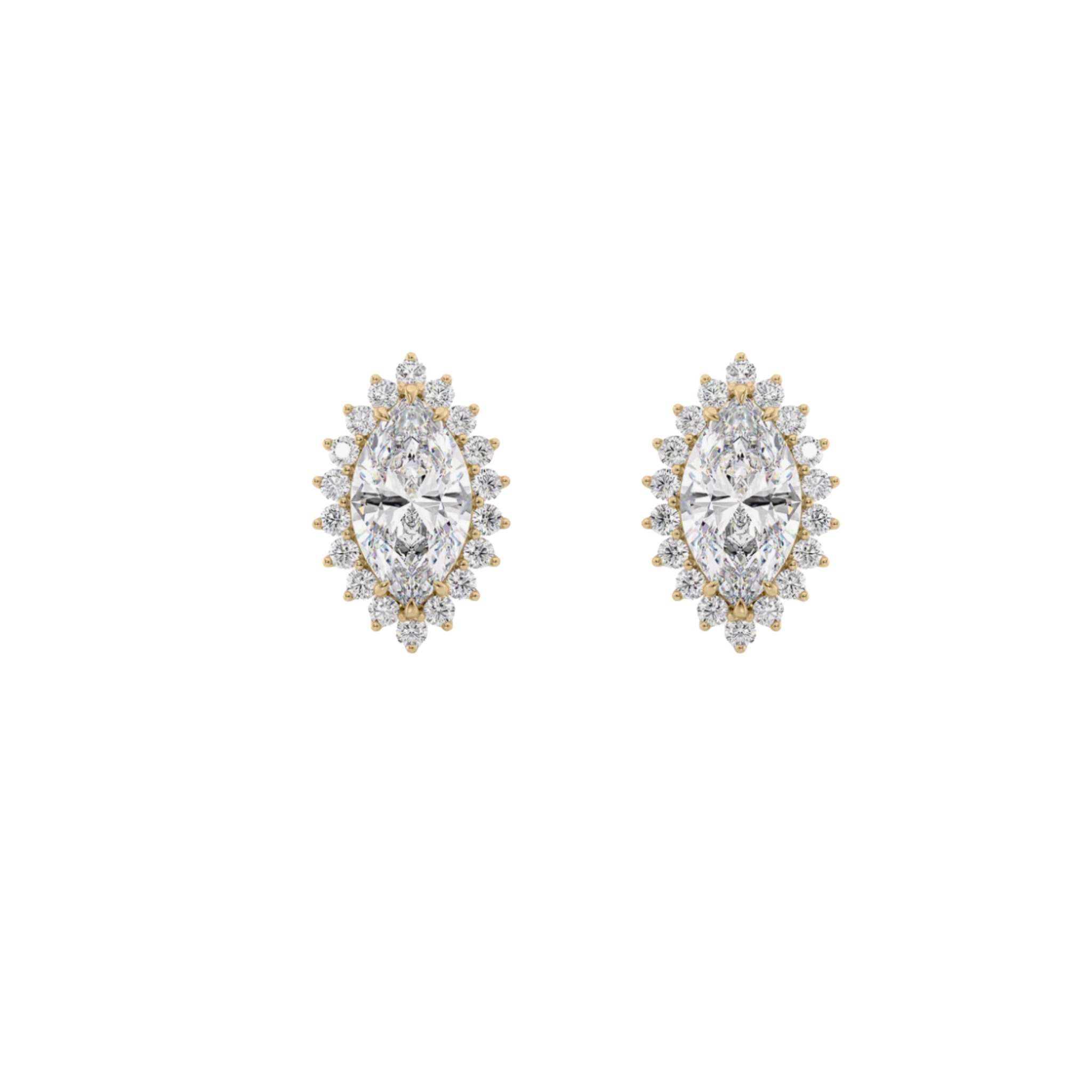 Solis Marquise-Cut Diamond Halo Earrings 18K Gold - Natural Diamonds & Lab Grown Diamonds - Best prices for jewelry and diamonds. The best jewelry to shop in Dubai and Abu Dhabi - Dubai Tourism. Best Shopping in Dubai Mall - Fashion Avenue, Mall of Emirates, Dubai, Palm Jumeirah and UAE. Hip-hop custom jewelry and manufacturer supplier - diamond and gold wholesaler. The best place to visit in Dubai during vacation. Richie Gold & Diamond is located in Dubai Gold Souk