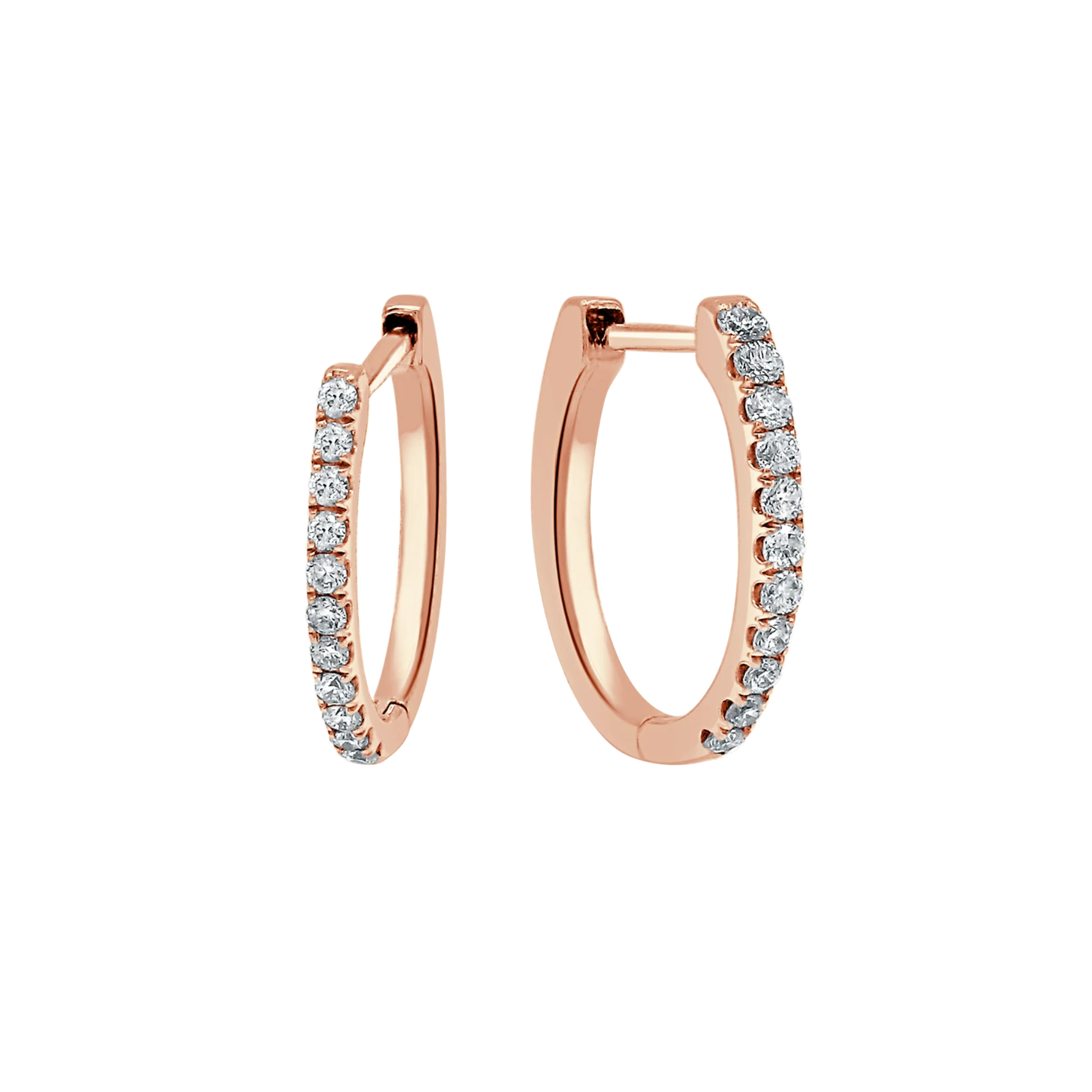 Sorella Medium Petite Diamond Huggie Earrings 18K Rose Gold - Natural Diamonds & Lab Grown Diamonds  - Best prices for jewelry and diamonds. The best jewelry to shop in Dubai and Abu Dhabi - Dubai Tourism. Best Shopping in Dubai Mall - Fashion Avenue, Mall of Emirates, Dubai, Palm Jumeirah and UAE. Hip-hop custom jewelry and manufacturer supplier - diamond and gold wholesaler. The best place to visit in Dubai during vacation. Richie Gold & Diamond is located in Dubai Gold Souk