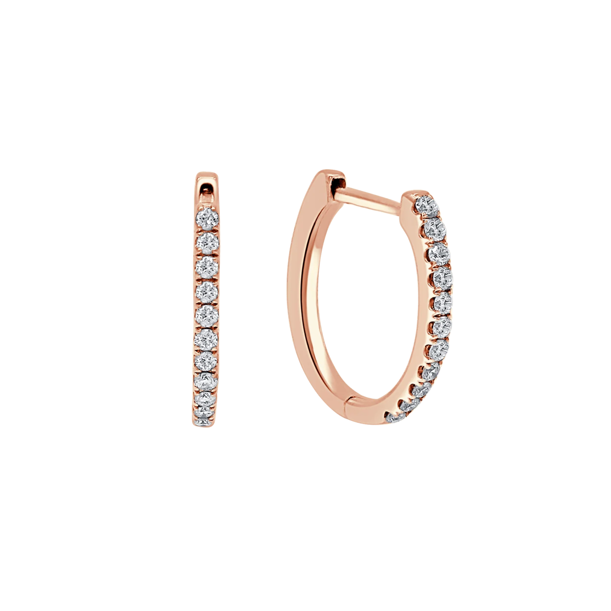 Sorella Medium Petite Diamond Huggie Earrings 18K Rose Gold - Natural Diamonds & Lab Grown Diamonds  - Best prices for jewelry and diamonds. The best jewelry to shop in Dubai and Abu Dhabi - Dubai Tourism. Best Shopping in Dubai Mall - Fashion Avenue, Mall of Emirates, Dubai, Palm Jumeirah and UAE. Hip-hop custom jewelry and manufacturer supplier - diamond and gold wholesaler. The best place to visit in Dubai during vacation. Richie Gold & Diamond is located in Dubai Gold Souk