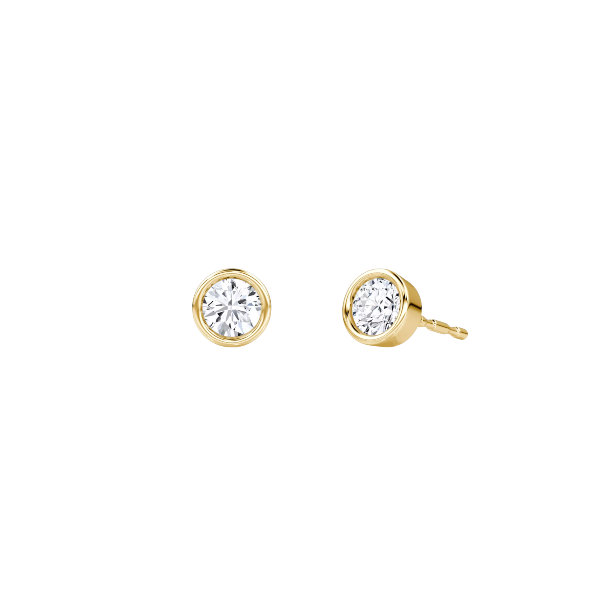 Sorelle Diamond Bezel Stud Earrings 18K Gold - Natural Diamonds & Lab Grown Diamonds - Best prices for jewelry and diamonds. The best jewelry to shop in Dubai and Abu Dhabi - Dubai Tourism. Best Shopping in Dubai Mall - Fashion Avenue, Mall of Emirates, Dubai, Palm Jumeirah and UAE. Hip-hop custom jewelry and manufacturer supplier - diamond and gold wholesaler. The best place to visit in Dubai during vacation. Richie Gold & Diamond is located in Dubai Gold Souk