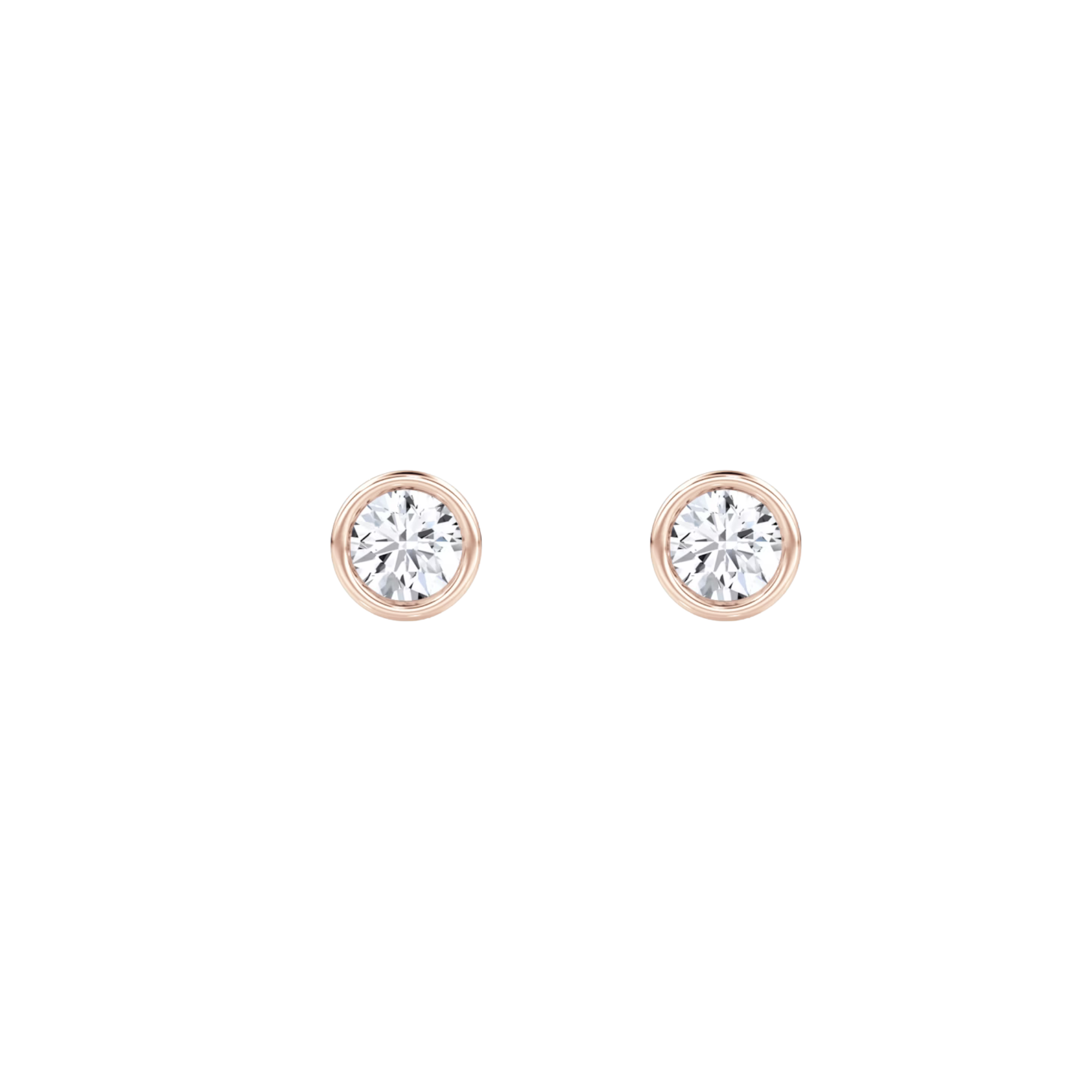 Sorelle Diamond Bezel Stud Earrings 18K Rose Gold - Natural Diamonds & Lab Grown Diamonds - Best prices for jewelry and diamonds. The best jewelry to shop in Dubai and Abu Dhabi - Dubai Tourism. Best Shopping in Dubai Mall - Fashion Avenue, Mall of Emirates, Dubai, Palm Jumeirah and UAE. Hip-hop custom jewelry and manufacturer supplier - diamond and gold wholesaler. The best place to visit in Dubai during vacation. Richie Gold & Diamond is located in Dubai Gold Souk