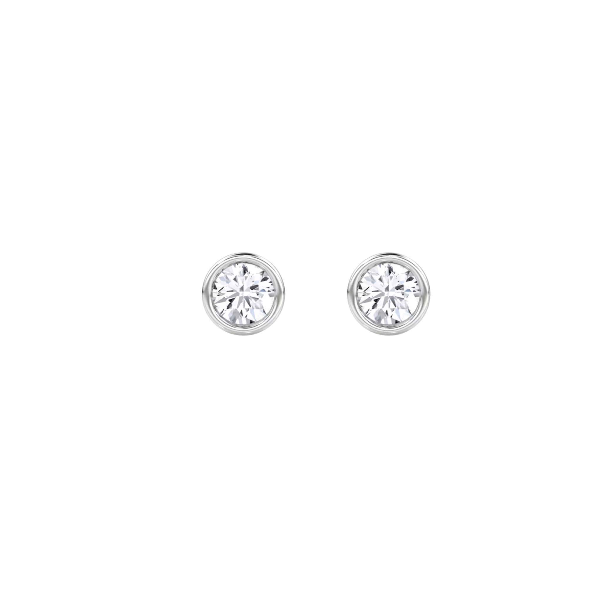 Sorelle Diamond Bezel Stud Earrings 18K White Gold - Natural Diamonds & Lab Grown Diamonds - Best prices for jewelry and diamonds. The best jewelry to shop in Dubai and Abu Dhabi - Dubai Tourism. Best Shopping in Dubai Mall - Fashion Avenue, Mall of Emirates, Dubai, Palm Jumeirah and UAE. Hip-hop custom jewelry and manufacturer supplier - diamond and gold wholesaler. The best place to visit in Dubai during vacation. Richie Gold & Diamond is located in Dubai Gold Souk