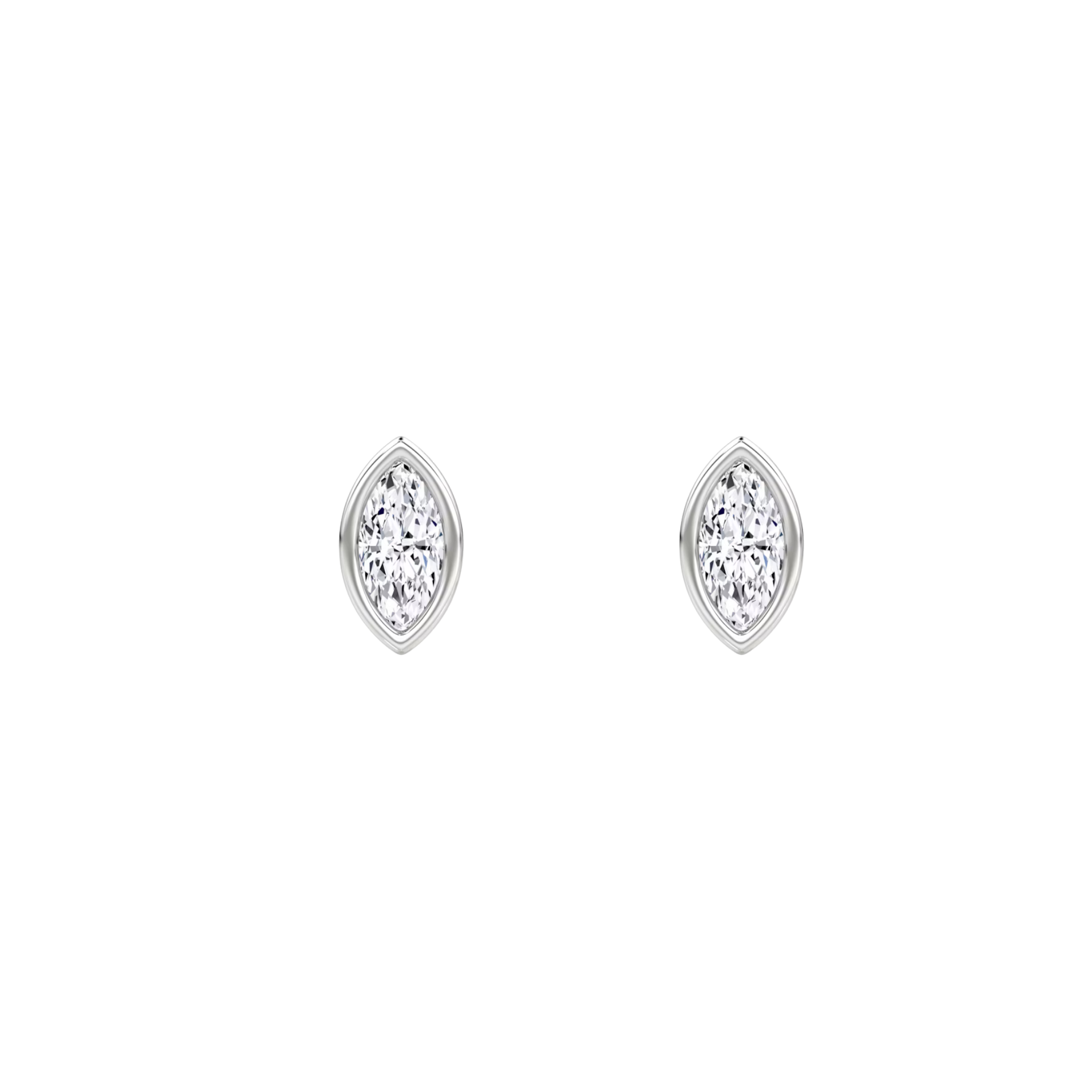 Sorelle Marquise-Cut Diamond Bezel Stud Earrings 18K White Gold - Natural Diamonds & Lab Grown Diamonds - Best prices for jewelry and diamonds. The best jewelry to shop in Dubai and Abu Dhabi - Dubai Tourism. Best Shopping in Dubai Mall - Fashion Avenue, Mall of Emirates, Dubai, Palm Jumeirah and UAE. Hip-hop custom jewelry and manufacturer supplier - diamond and gold wholesaler. The best place to visit in Dubai during vacation. Richie Gold & Diamond is located in Dubai Gold Souk