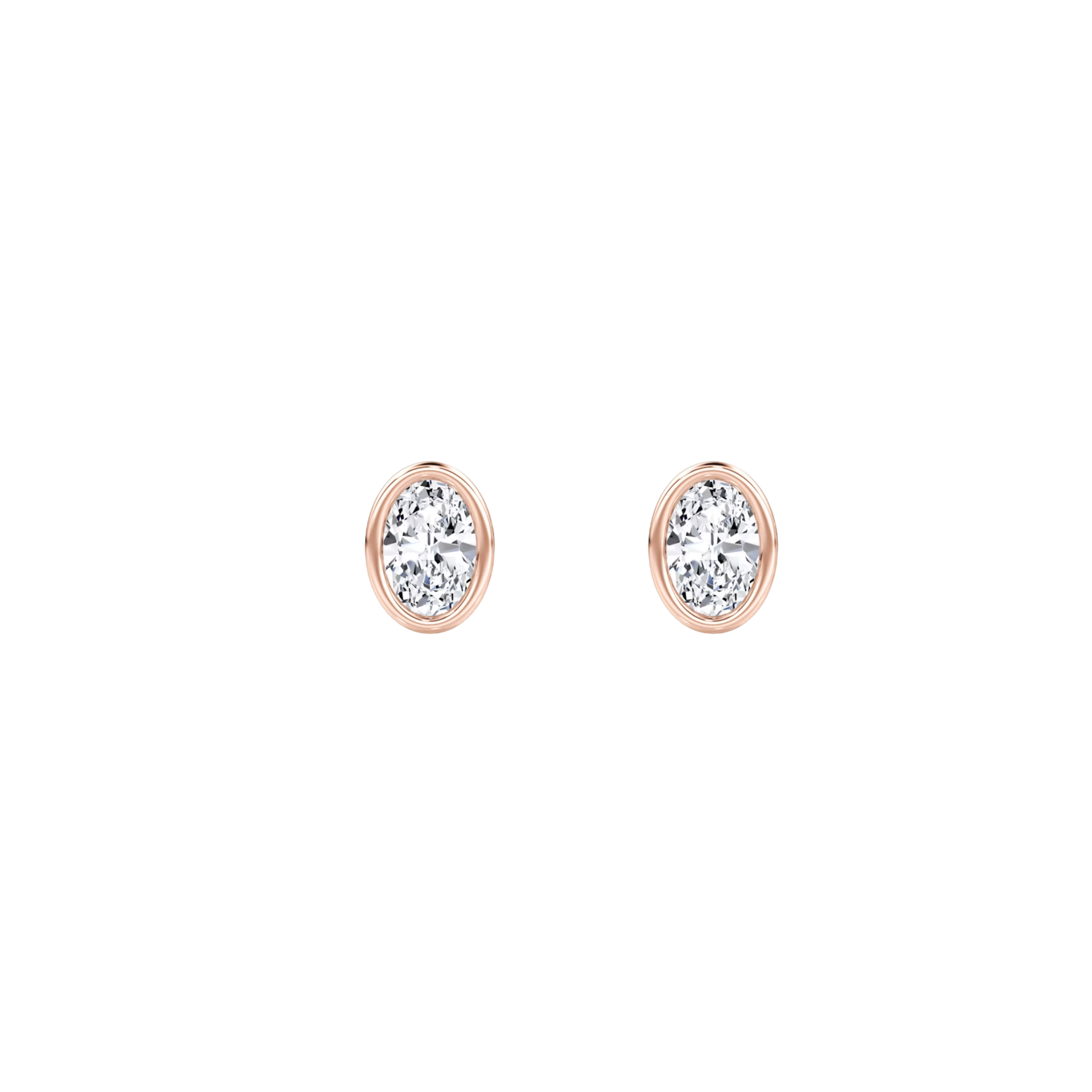 Sorelle Oval Diamond Bezel Stud Earrings 18K Rose Gold - Natural Diamonds & Lab Grown Diamonds - Best prices for jewelry and diamonds. The best jewelry to shop in Dubai and Abu Dhabi - Dubai Tourism. Best Shopping in Dubai Mall - Fashion Avenue, Mall of Emirates, Dubai, Palm Jumeirah and UAE. Hip-hop custom jewelry and manufacturer supplier - diamond and gold wholesaler. The best place to visit in Dubai during vacation. Richie Gold & Diamond is located in Dubai Gold Souk