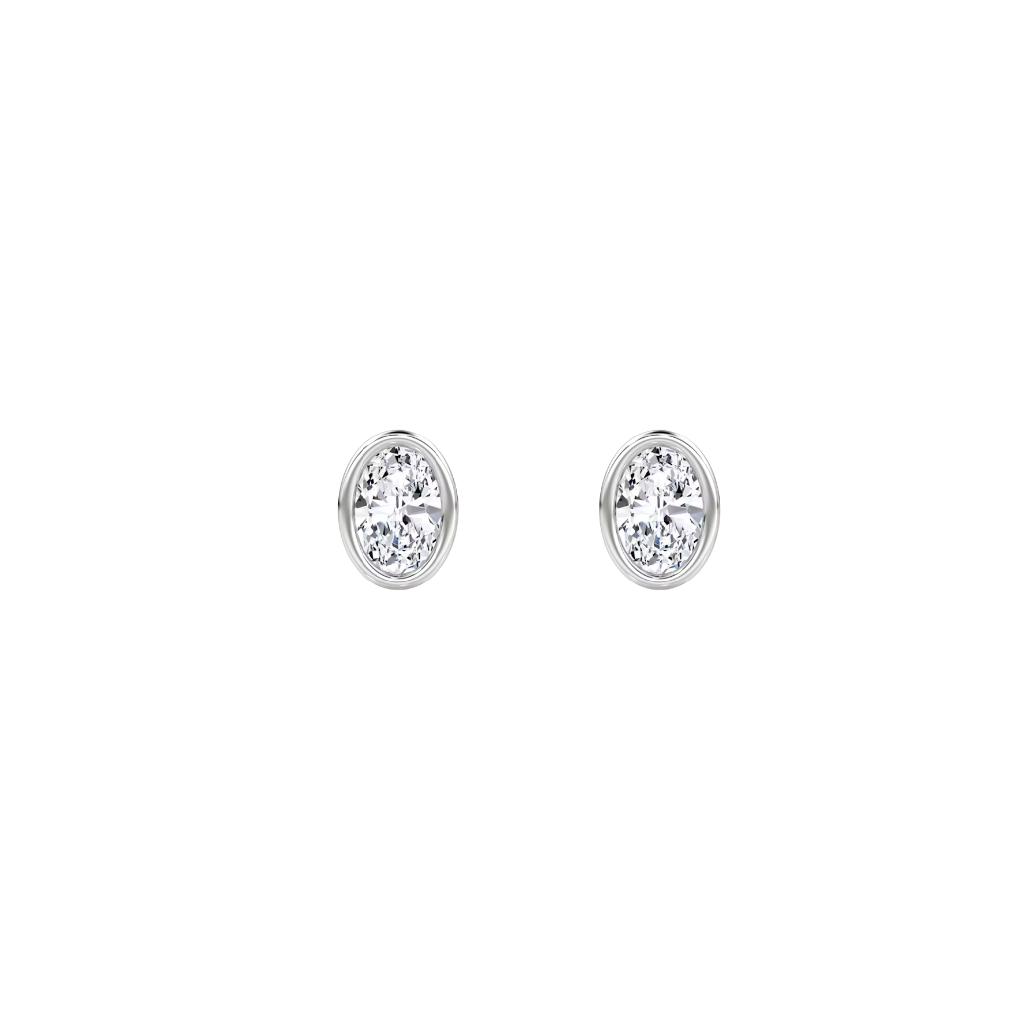 Sorelle Oval Diamond Bezel Stud Earrings 18K White Gold - Natural Diamonds & Lab Grown Diamonds - Best prices for jewelry and diamonds. The best jewelry to shop in Dubai and Abu Dhabi - Dubai Tourism. Best Shopping in Dubai Mall - Fashion Avenue, Mall of Emirates, Dubai, Palm Jumeirah and UAE. Hip-hop custom jewelry and manufacturer supplier - diamond and gold wholesaler. The best place to visit in Dubai during vacation. Richie Gold & Diamond is located in Dubai Gold Souk