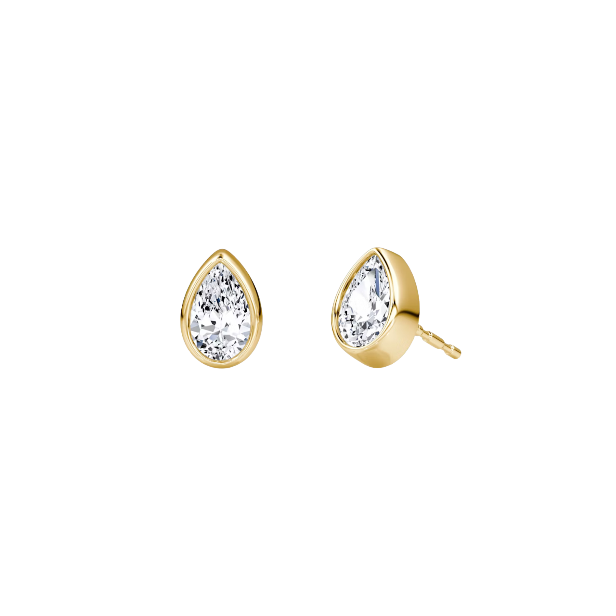 Sorelle Pear-Cut Diamond Bezel Stud Earrings 18K Gold - Natural Diamonds & Lab Grown Diamonds - Best prices for jewelry and diamonds. The best jewelry to shop in Dubai and Abu Dhabi - Dubai Tourism. Best Shopping in Dubai Mall - Fashion Avenue, Mall of Emirates, Dubai, Palm Jumeirah and UAE. Hip-hop custom jewelry and manufacturer supplier - diamond and gold wholesaler. The best place to visit in Dubai during vacation. Richie Gold & Diamond is located in Dubai Gold Souk