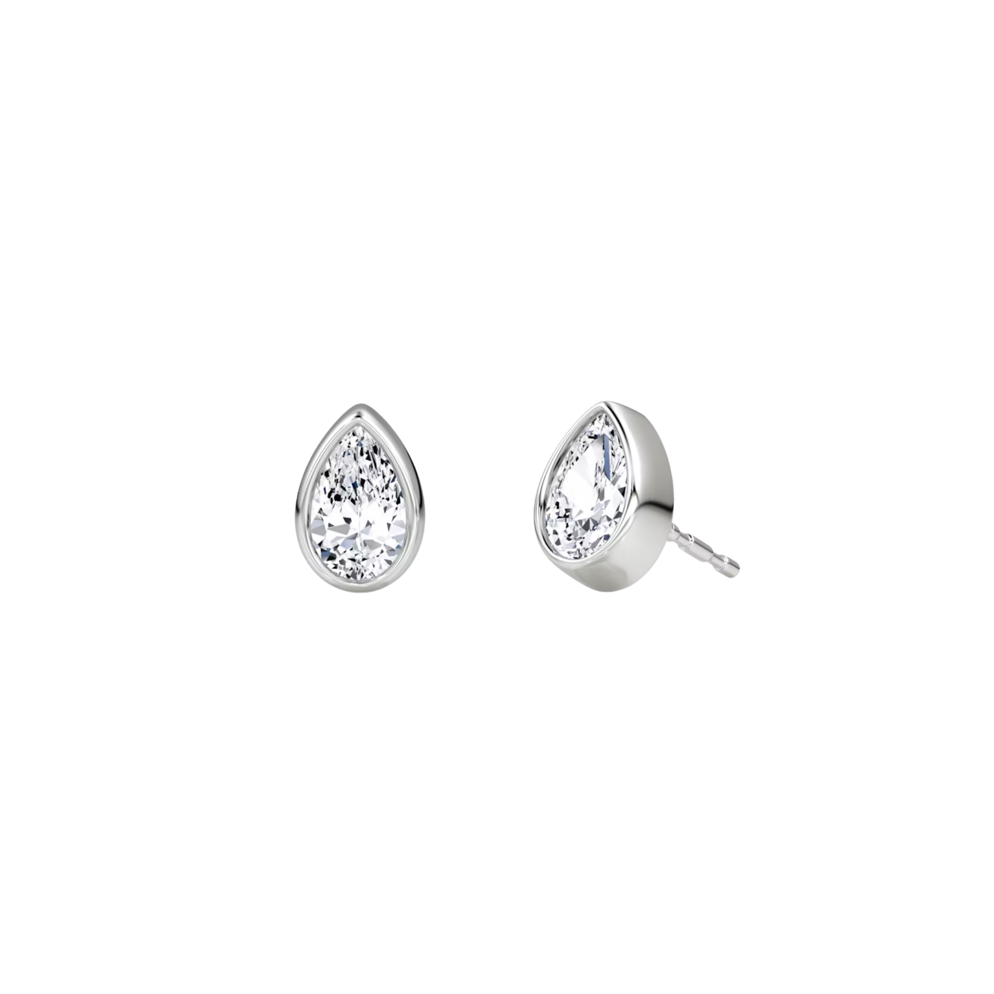 Sorelle Pear-Cut Diamond Bezel Stud Earrings 18K White Gold - Natural Diamonds & Lab Grown Diamonds - Best prices for jewelry and diamonds. The best jewelry to shop in Dubai and Abu Dhabi - Dubai Tourism. Best Shopping in Dubai Mall - Fashion Avenue, Mall of Emirates, Dubai, Palm Jumeirah and UAE. Hip-hop custom jewelry and manufacturer supplier - diamond and gold wholesaler. The best place to visit in Dubai during vacation. Richie Gold & Diamond is located in Dubai Gold Souk