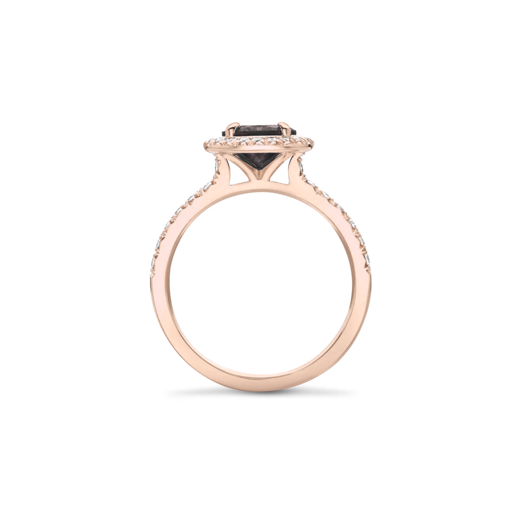 Thalara Black Diamond Pear Halo Ring 18K  Rose Gold - Natural Diamonds & Lab Grown Diamonds - Best prices for jewelry and diamonds. The best jewelry to shop in Dubai and Abu Dhabi - Dubai Tourism. Best Shopping in Dubai Mall - Fashion Avenue, Mall of Emirates, Dubai, Palm Jumeirah and UAE. Hip-hop custom jewelry and manufacturer supplier - diamond and gold wholesaler. The best place to visit in Dubai during vacation. Richie Gold & Diamond is located in Dubai Gold Souk