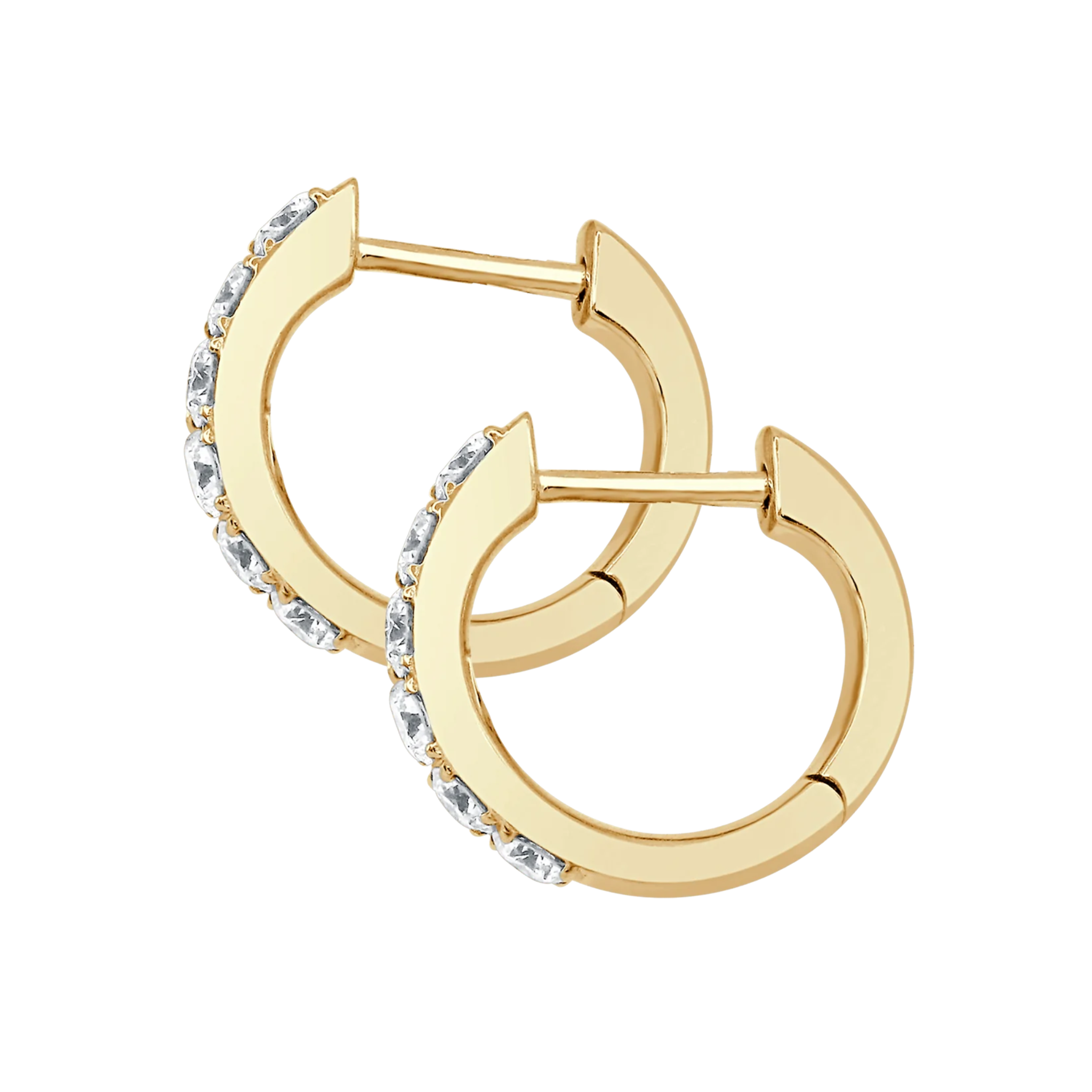 Thalia 6-Diamond Huggie Earrings 18K Gold - Natural Diamonds & Lab Grown Diamonds  - Best prices for jewelry and diamonds. The best jewelry to shop in Dubai and Abu Dhabi - Dubai Tourism. Best Shopping in Dubai Mall - Fashion Avenue, Mall of Emirates, Dubai, Palm Jumeirah and UAE. Hip-hop custom jewelry and manufacturer supplier - diamond and gold wholesaler. The best place to visit in Dubai during vacation. Richie Gold & Diamond is located in Dubai Gold Souk