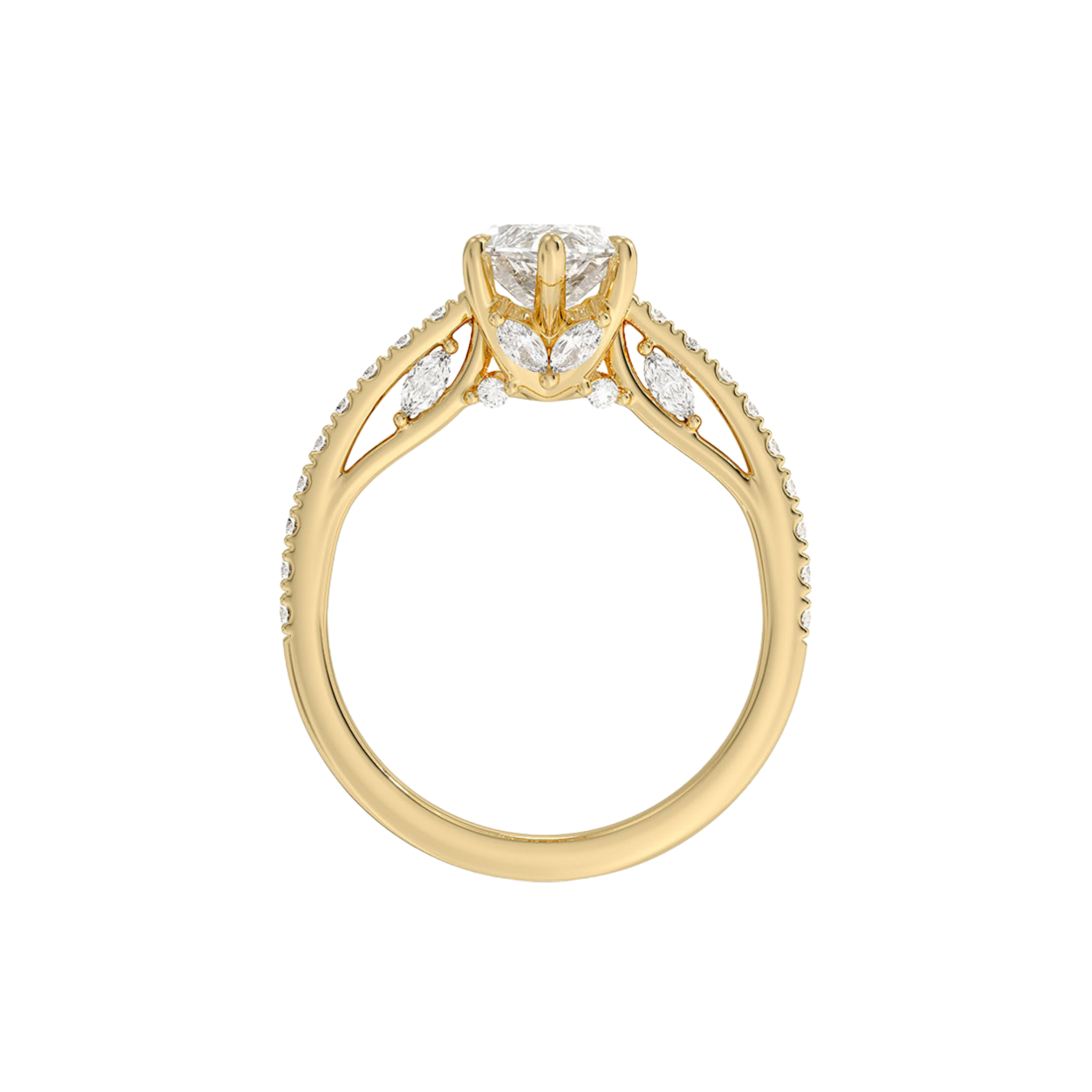 Thaloria Marquise Pavé Ring 18K Yellow Gold - Best prices for jewelry and diamonds. The best jewelry to shop in Dubai and Abu Dhabi - Dubai Tourism. Best Shopping in Dubai Mall - Fashion Avenue, Mall of Emirates, Dubai, Palm Jumeirah and UAE. Hip-hop custom jewelry and manufacturer supplier - diamond and gold wholesaler. The best place to visit in Dubai during vacation. Richie Gold & Diamond is located in Dubai Gold Souk