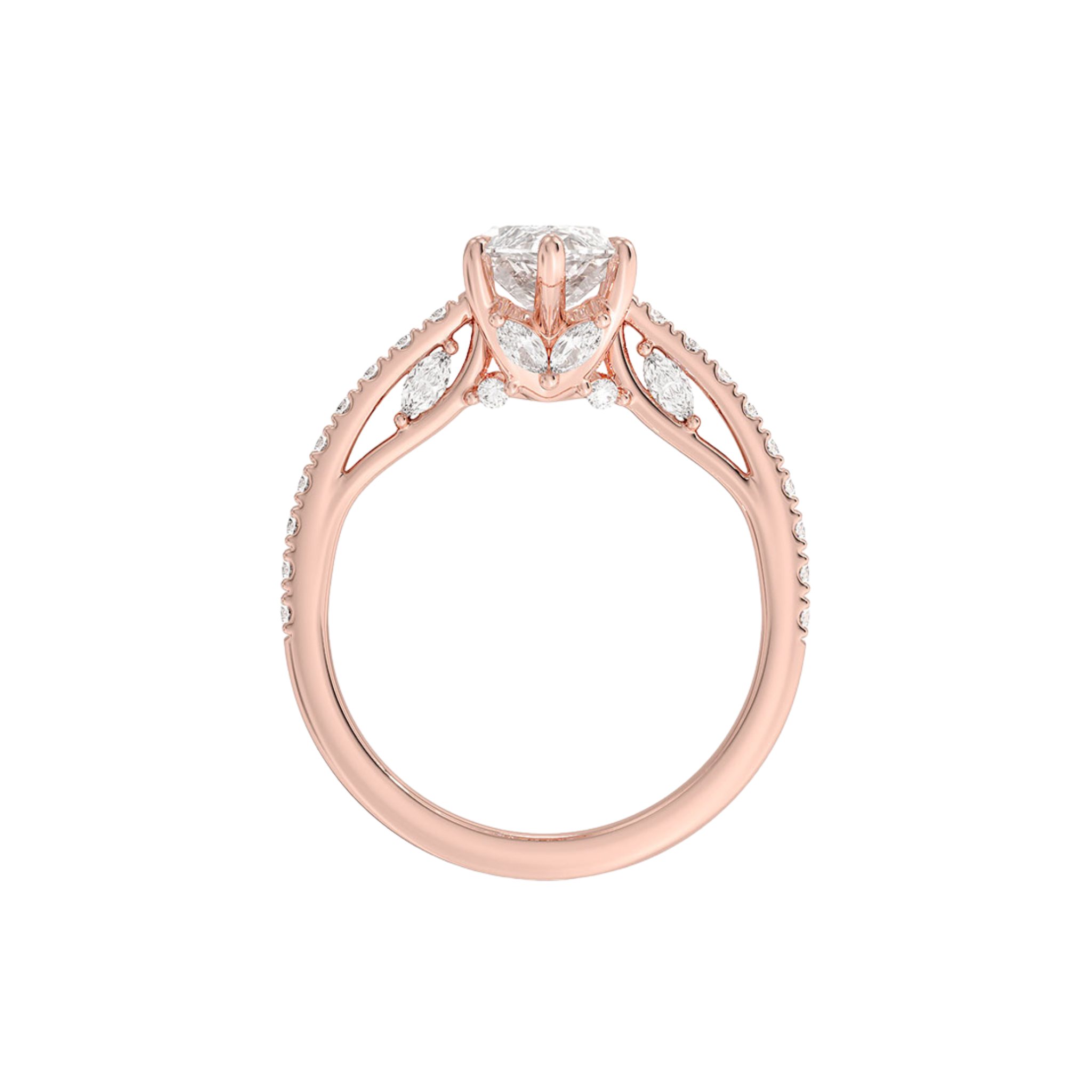 Thaloria Marquise Pavé Ring 18K Yellow Rose Gold - Best prices for jewelry and diamonds. The best jewelry to shop in Dubai and Abu Dhabi - Dubai Tourism. Best Shopping in Dubai Mall - Fashion Avenue, Mall of Emirates, Dubai, Palm Jumeirah and UAE. Hip-hop custom jewelry and manufacturer supplier - diamond and gold wholesaler. The best place to visit in Dubai during vacation. Richie Gold & Diamond is located in Dubai Gold Souk