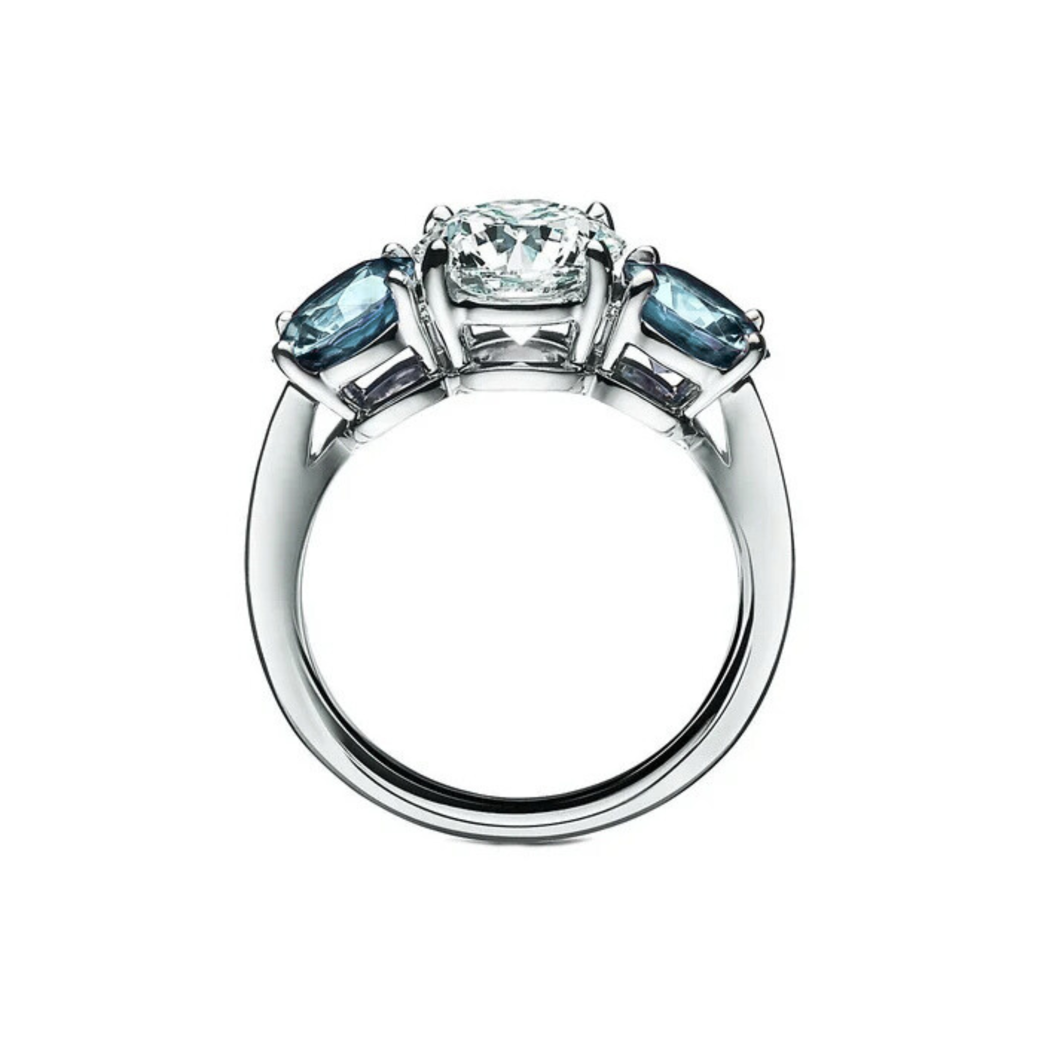 Three-Stone Aquamarine & Diamond Ring   - Natural Diamonds & Lab Grown Diamonds  - Best prices for jewelry and diamonds. The best jewelry to shop in Dubai and Abu Dhabi - Dubai Tourism. Best Shopping in Dubai Mall - Fashion Avenue, Mall of Emirates, Dubai, Palm Jumeirah and UAE. Hip-hop custom jewelry and manufacturer supplier - diamond and gold wholesaler. The best place to visit in Dubai during vacation. Richie Gold & Diamond is located in Dubai Gold Souk