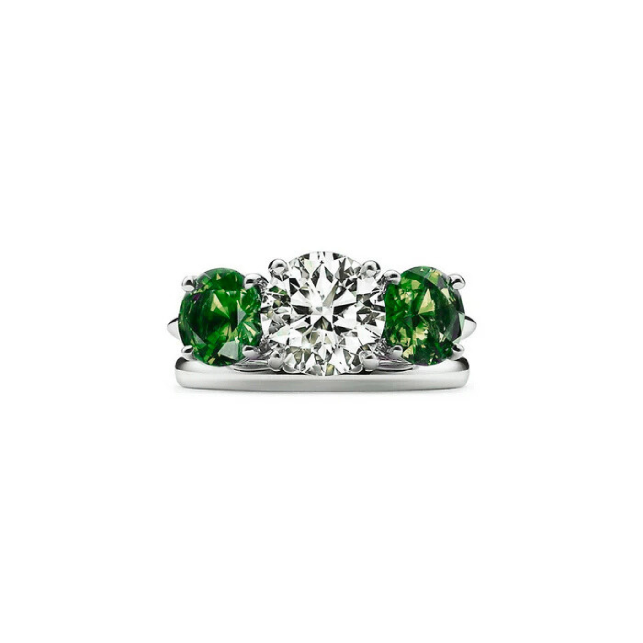 Three-Stone Emerald & Diamond Ring   - Natural Diamonds & Lab Grown Diamonds  - Best prices for jewelry and diamonds. The best jewelry to shop in Dubai and Abu Dhabi - Dubai Tourism. Best Shopping in Dubai Mall - Fashion Avenue, Mall of Emirates, Dubai, Palm Jumeirah and UAE. Hip-hop custom jewelry and manufacturer supplier - diamond and gold wholesaler. The best place to visit in Dubai during vacation. Richie Gold & Diamond is located in Dubai Gold Souk