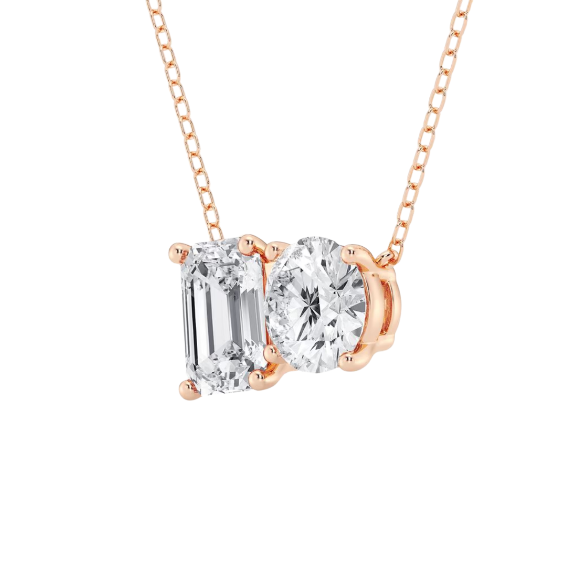 Toi et Moi Diamond Pendant 18K Rose Gold   - Natural Diamonds & Lab Grown Diamonds  - Best prices for jewelry and diamonds. The best jewelry to shop in Dubai and Abu Dhabi - Dubai Tourism. Best Shopping in Dubai Mall - Fashion Avenue, Mall of Emirates, Dubai, Palm Jumeirah and UAE. Hip-hop custom jewelry and manufacturer supplier - diamond and gold wholesaler. The best place to visit in Dubai during vacation. Richie Gold & Diamond is located in Dubai Gold Souk