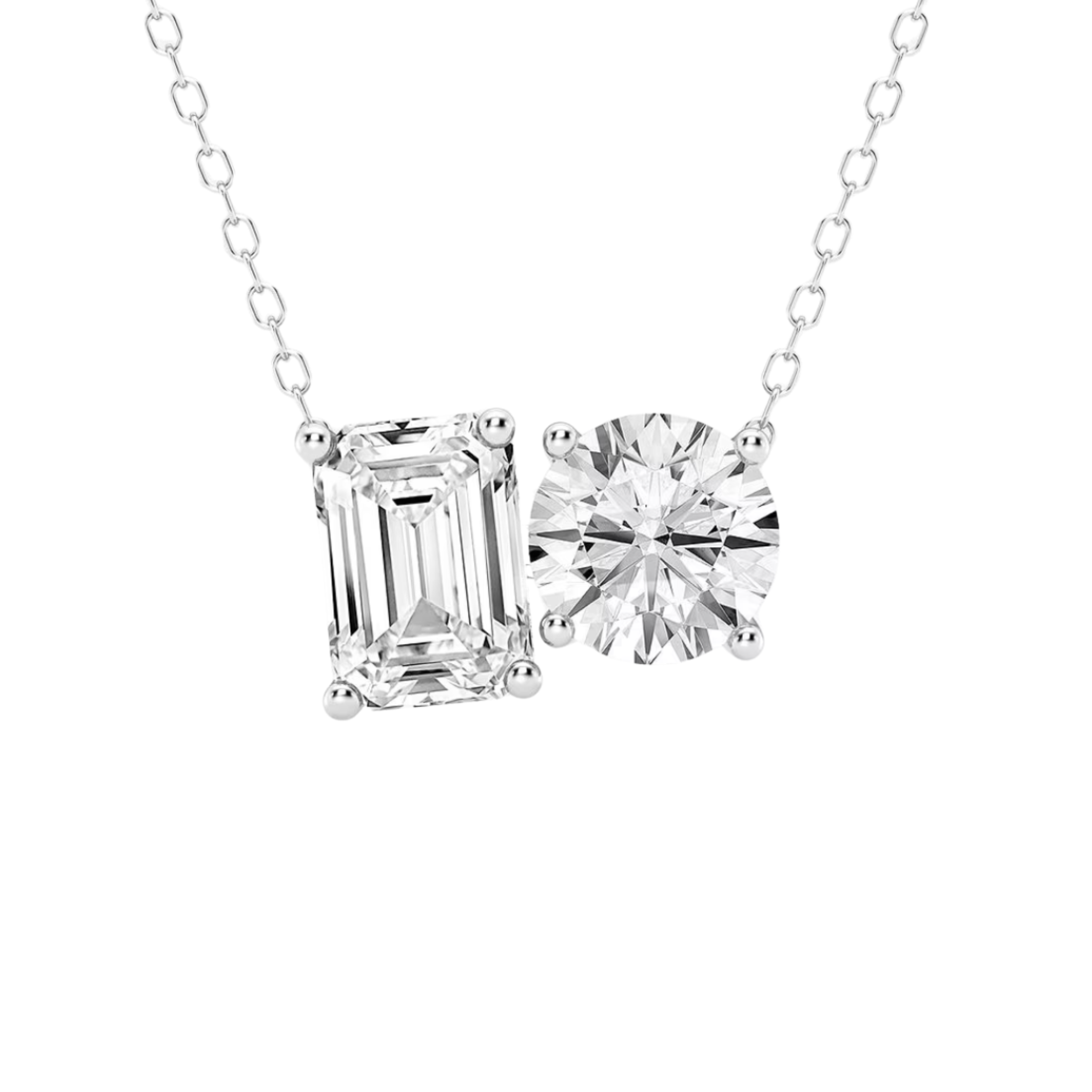  Toi et Moi Diamond Pendant 18K White Gold - Natural Diamonds & Lab Grown Diamonds  - Best prices for jewelry and diamonds. The best jewelry to shop in Dubai and Abu Dhabi - Dubai Tourism. Best Shopping in Dubai Mall - Fashion Avenue, Mall of Emirates, Dubai, Palm Jumeirah and UAE. Hip-hop custom jewelry and manufacturer supplier - diamond and gold wholesaler. The best place to visit in Dubai during vacation. Richie Gold & Diamond is located in Dubai Gold Souk