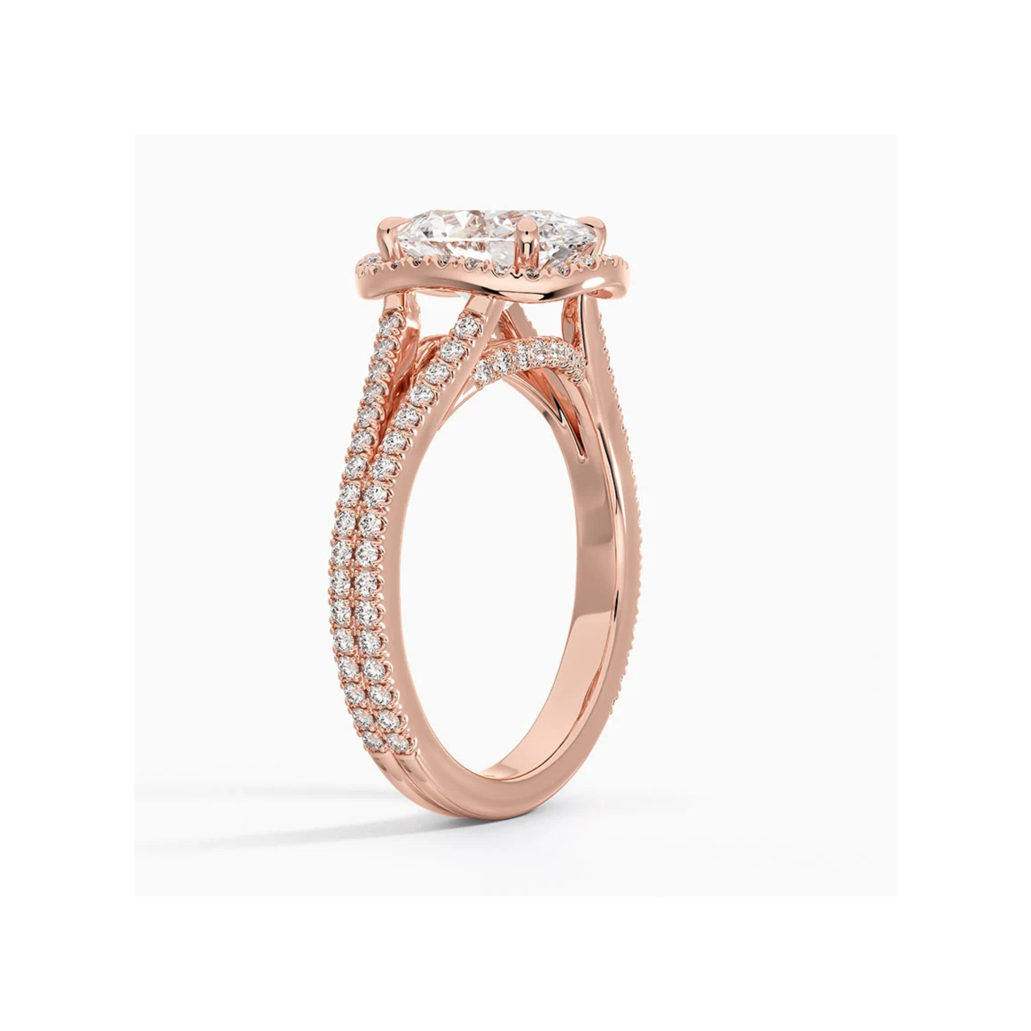 Valora Oval Split Shank Ring in 18K Rose Gold - Best prices for jewelry and diamonds. The best jewelry to shop in Dubai and Abu Dhabi - Dubai Tourism. Best Shopping in Dubai Mall - Fashion Avenue, Mall of Emirates, Dubai, Palm Jumeirah and UAE. Hip-hop custom jewelry and manufacturer supplier - diamond and gold wholesaler. The best place to visit in Dubai during vacation. Richie Gold & Diamond is located in Dubai Gold Souk