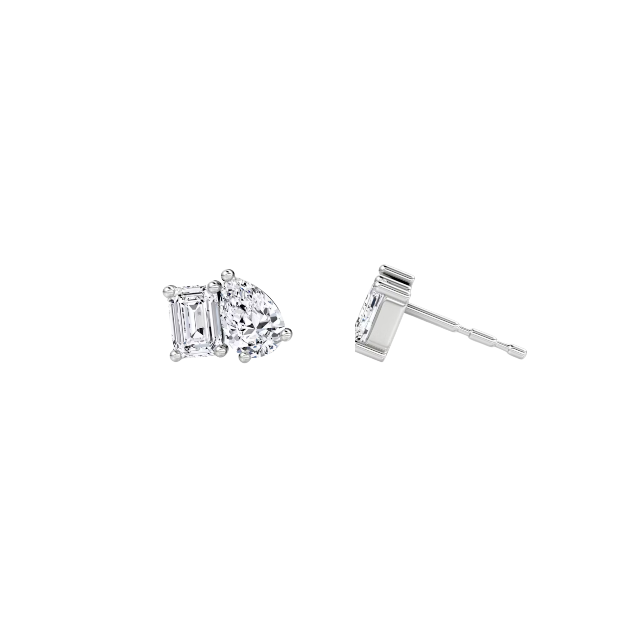 Varenne Diamond Duo Studs 18K White Gold - Natural Diamonds & Lab Grown Diamonds - Best prices for jewelry and diamonds. The best jewelry to shop in Dubai and Abu Dhabi - Dubai Tourism. Best Shopping in Dubai Mall - Fashion Avenue, Mall of Emirates, Dubai, Palm Jumeirah and UAE. Hip-hop custom jewelry and manufacturer supplier - diamond and gold wholesaler. The best place to visit in Dubai during vacation. Richie Gold & Diamond is located in Dubai Gold Souk