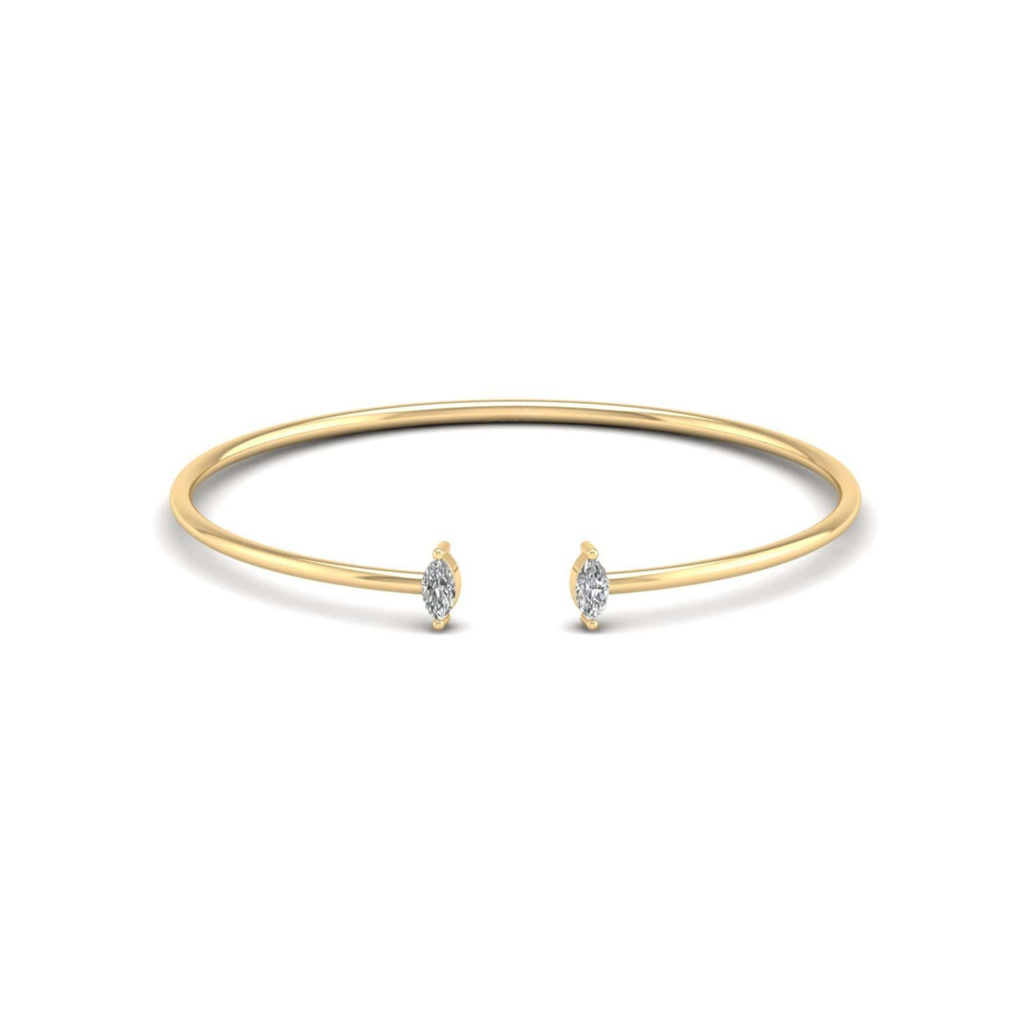 Vesper Marquise Diamond Wire Bangle 18K Gold - Natural Diamonds & Lab Grown Diamonds  - Best prices for jewelry and diamonds. The best jewelry to shop in Dubai and Abu Dhabi - Dubai Tourism. Best Shopping in Dubai Mall - Fashion Avenue, Mall of Emirates, Dubai, Palm Jumeirah and UAE. Hip-hop custom jewelry and manufacturer supplier - diamond and gold wholesaler. The best place to visit in Dubai during vacation. Richie Gold & Diamond is located in Dubai Gold Souk