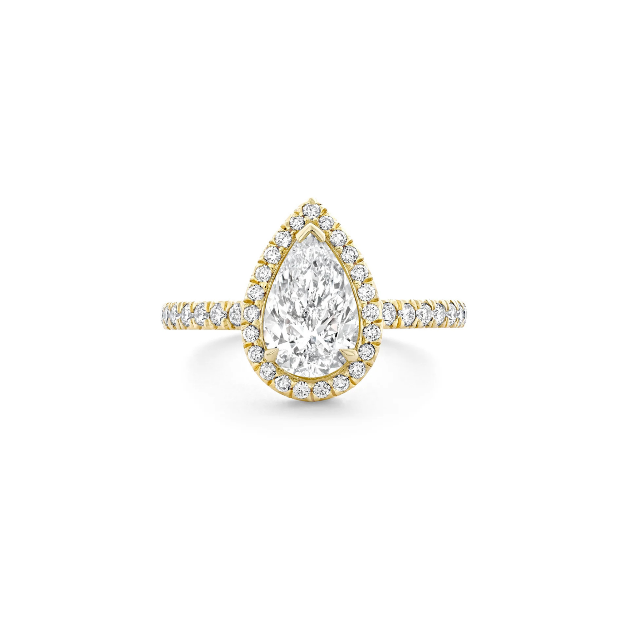 Virelia Pear Diamond Halo Engagement Ring 18K Gold - Best prices for jewelry and diamonds. The best jewelry to shop in Dubai and Abu Dhabi - Dubai Tourism. Best Shopping in Dubai Mall - Fashion Avenue, Mall of Emirates, Dubai, Palm Jumeirah and UAE. Hip-hop custom jewelry and manufacturer supplier - diamond and gold wholesaler. The best place to visit in Dubai during vacation. Richie Gold & Diamond is located in Dubai Gold Souk