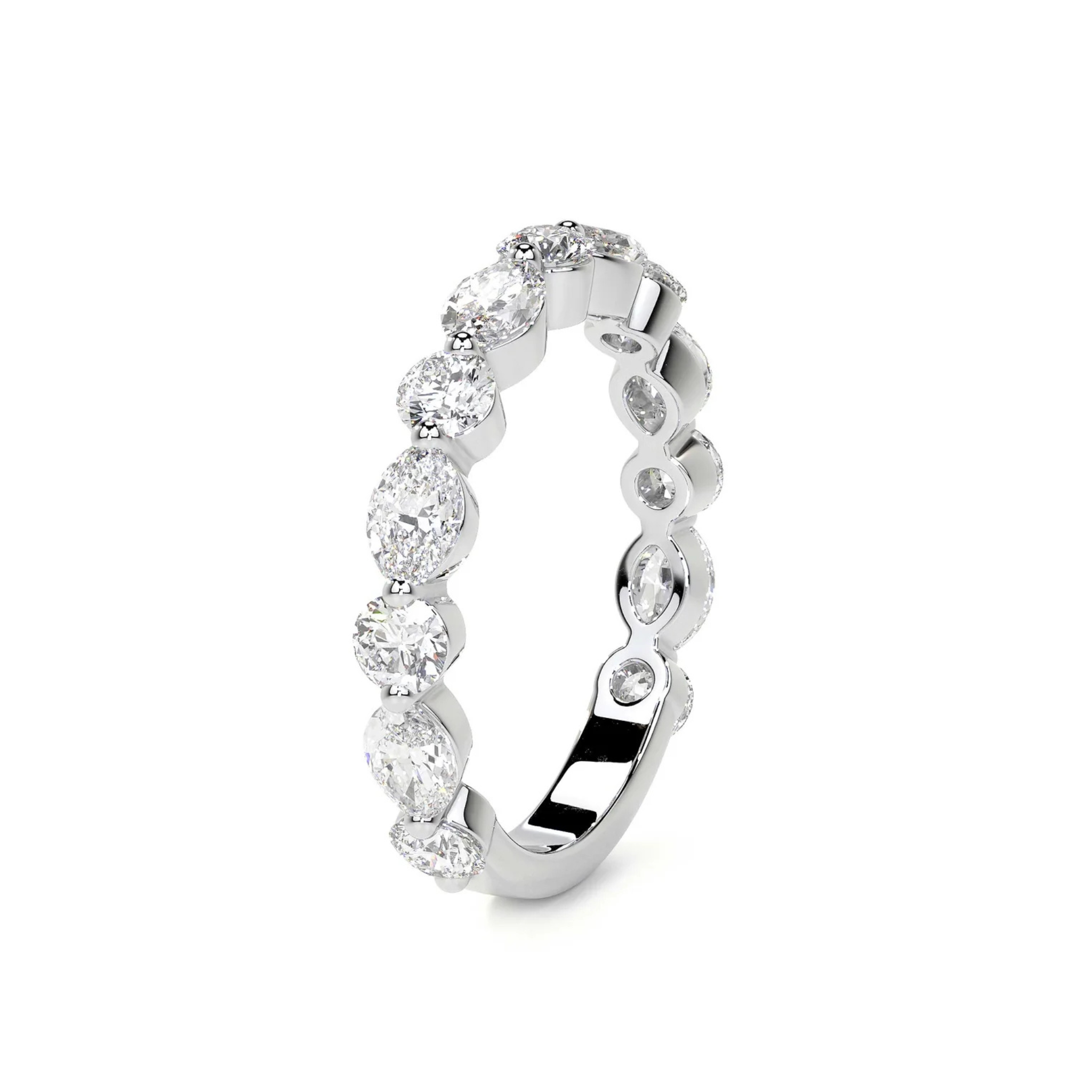 Vivenne Diamond Eternity Band 18K White Gold - Natural Diamonds & Lab Grown Diamonds  - Best prices for jewelry and diamonds. The best jewelry to shop in Dubai and Abu Dhabi - Dubai Tourism. Best Shopping in Dubai Mall - Fashion Avenue, Mall of Emirates, Dubai, Palm Jumeirah and UAE. Hip-hop custom jewelry and manufacturer supplier - diamond and gold wholesaler. The best place to visit in Dubai during vacation. Richie Gold & Diamond is located in Dubai Gold Souk