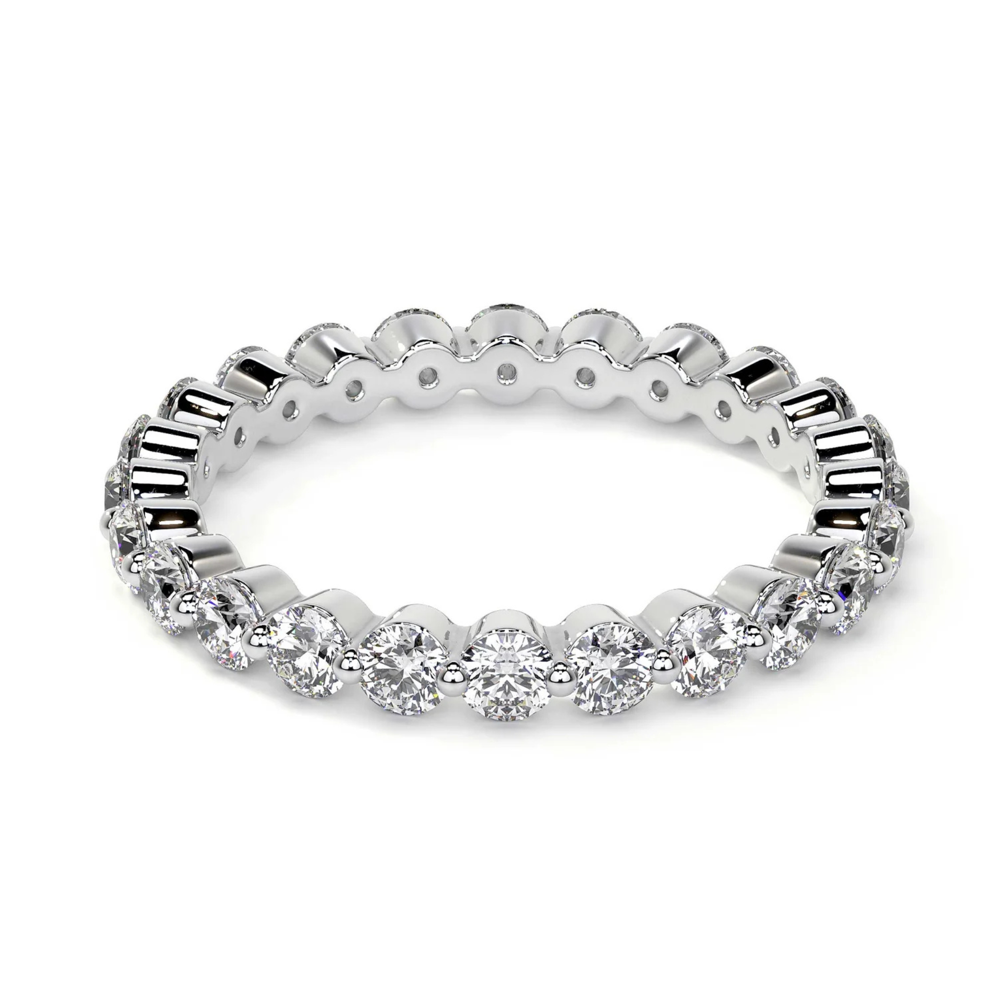 Vivenne Full Circle Diamond Eternity Band 18K White Gold - Natural Diamonds & Lab Grown Diamonds  - Best prices for jewelry and diamonds. The best jewelry to shop in Dubai and Abu Dhabi - Dubai Tourism. Best Shopping in Dubai Mall - Fashion Avenue, Mall of Emirates, Dubai, Palm Jumeirah and UAE. Hip-hop custom jewelry and manufacturer supplier - diamond and gold wholesaler. The best place to visit in Dubai during vacation. Richie Gold & Diamond is located in Dubai Gold Souk