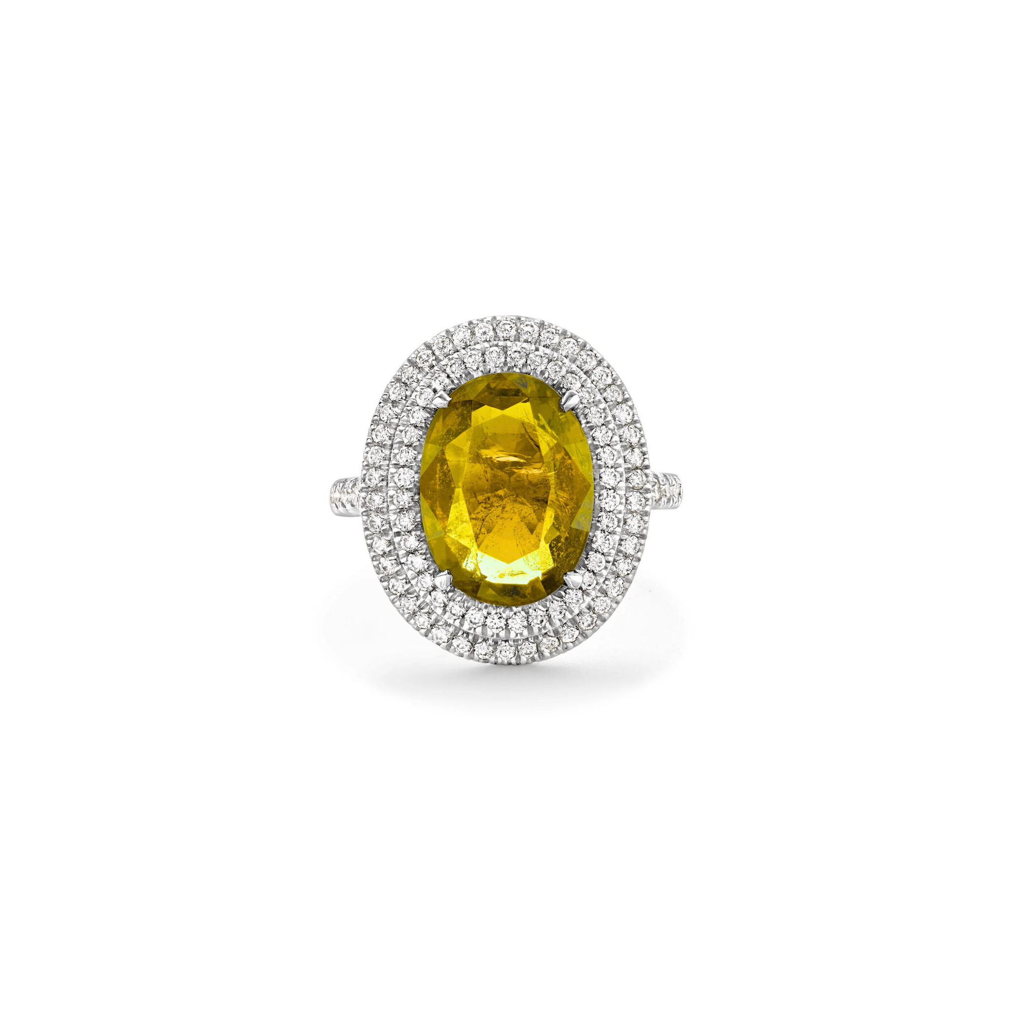 Zaralith Double Halo Yellow Sapphire Ring 18K White Gold - Best prices for jewelry and diamonds. The best jewelry to shop in Dubai and Abu Dhabi - Dubai Tourism. Best Shopping in Dubai Mall - Fashion Avenue, Mall of Emirates, Dubai, Palm Jumeirah and UAE. Hip-hop custom jewelry and manufacturer supplier - diamond and gold wholesaler. The best place to visit in Dubai during vacation. Richie Gold & Diamond is located in Dubai Gold Souk