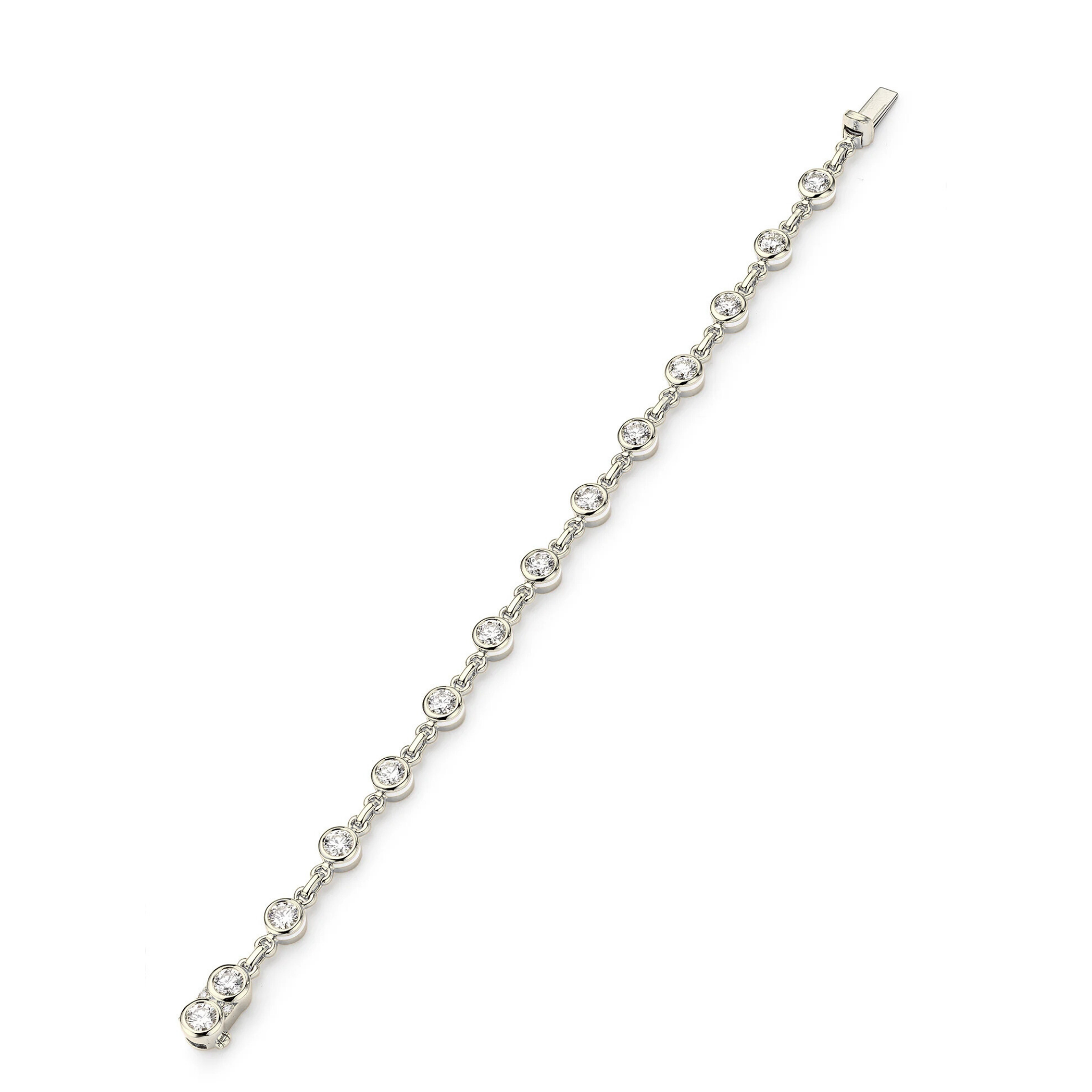 Zavari Diamond Bezel Bracelet 18K White Gold - Natural Diamonds & Lab Grown Diamonds  - Best prices for jewelry and diamonds. The best jewelry to shop in Dubai and Abu Dhabi - Dubai Tourism. Best Shopping in Dubai Mall - Fashion Avenue, Mall of Emirates, Dubai, Palm Jumeirah and UAE. Hip-hop custom jewelry and manufacturer supplier - diamond and gold wholesaler. The best place to visit in Dubai during vacation. Richie Gold & Diamond is located in Dubai Gold Souk