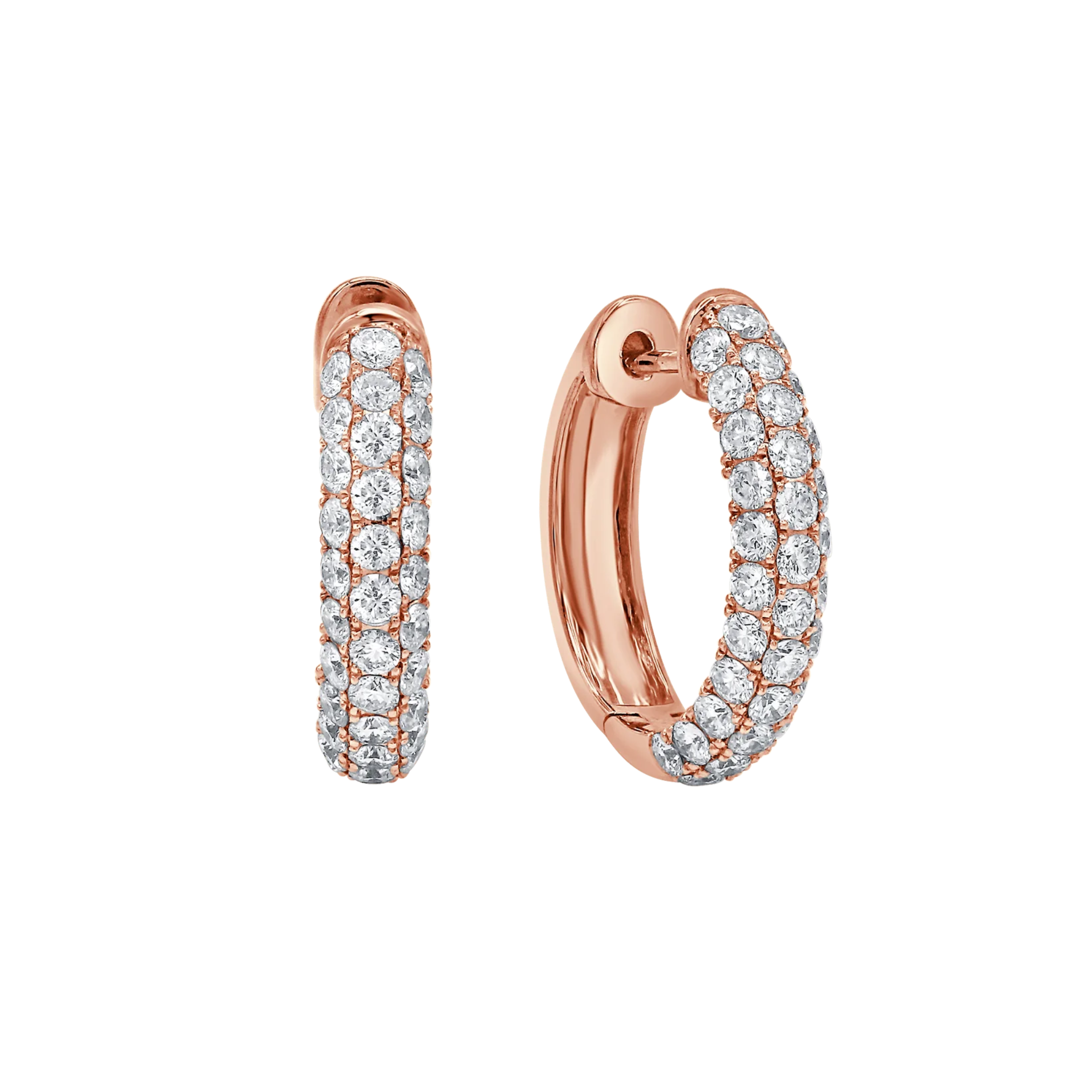 Liora Diamond Pave Huggie Earrings 18K Rose Gold  - Natural Diamonds & Lab Grown Diamonds  - Best prices for jewelry and diamonds. The best jewelry to shop in Dubai and Abu Dhabi - Dubai Tourism. Best Shopping in Dubai Mall - Fashion Avenue, Mall of Emirates, Dubai, Palm Jumeirah and UAE. Hip-hop custom jewelry and manufacturer supplier - diamond and gold wholesaler. The best place to visit in Dubai during vacation. Richie Gold & Diamond is located in Dubai Gold Souk