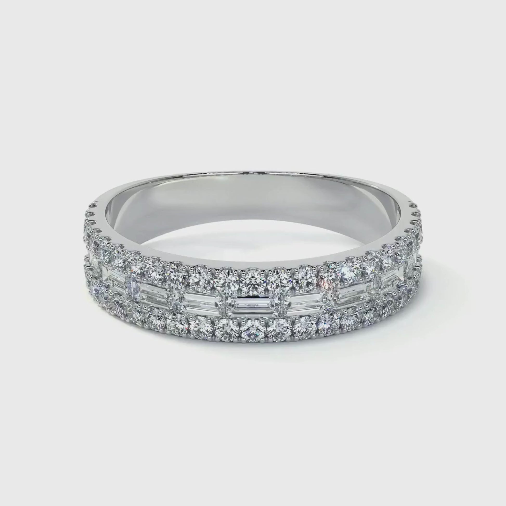 Amelise Baguette Celebration Diamond Band 18K White Gold - Natural Diamonds & Lab Grown Diamonds  - Best prices for jewelry and diamonds. The best jewelry to shop in Dubai and Abu Dhabi - Dubai Tourism. Best Shopping in Dubai Mall - Fashion Avenue, Mall of Emirates, Dubai, Palm Jumeirah and UAE. Hip-hop custom jewelry and manufacturer supplier - diamond and gold wholesaler. The best place to visit in Dubai during vacation. Richie Gold & Diamond is located in Dubai Gold Souk