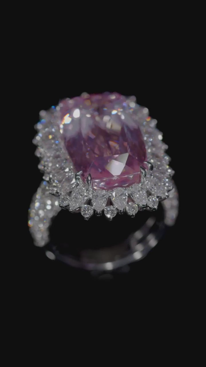 Best High jewelry collections crafted with rare diamonds, vibrant gemstones — unmatched craftsmanship. Custom high jewelry pieces to signature diamond necklaces, statement earrings, and couture rings, explore the finest luxury jewelry in Dubai and Abu Dhabi. Richie Gold & Diamond specializes custom high jewelry, GIA-certified diamonds, exclusive bridal sets, limited-edition pieces located in Dubai Gold Souk. Natural & Lab Grown Diamond Statement jewelry - Morganite High Jewelry Ring