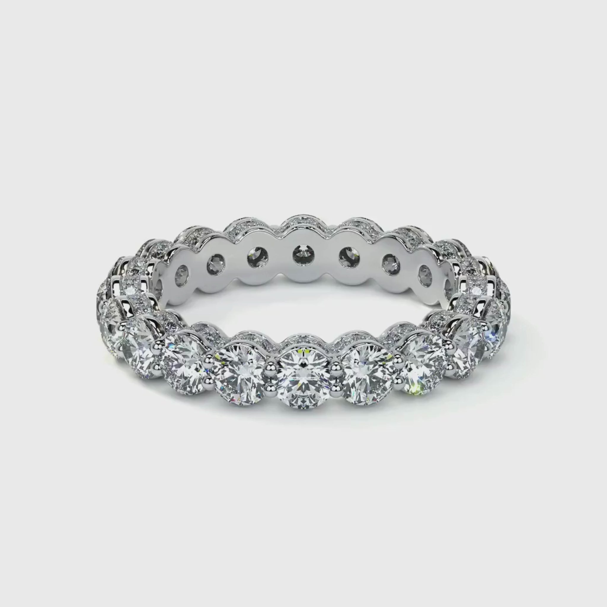Classic Full Circle Diamond Eternity Band 18K White Gold - Natural Diamonds & Lab Grown Diamonds  - Best prices for jewelry and diamonds. The best jewelry to shop in Dubai and Abu Dhabi - Dubai Tourism. Best Shopping in Dubai Mall - Fashion Avenue, Mall of Emirates, Dubai, Palm Jumeirah and UAE. Hip-hop custom jewelry and manufacturer supplier - diamond and gold wholesaler. The best place to visit in Dubai during vacation. Richie Gold & Diamond is located in Dubai Gold Souk