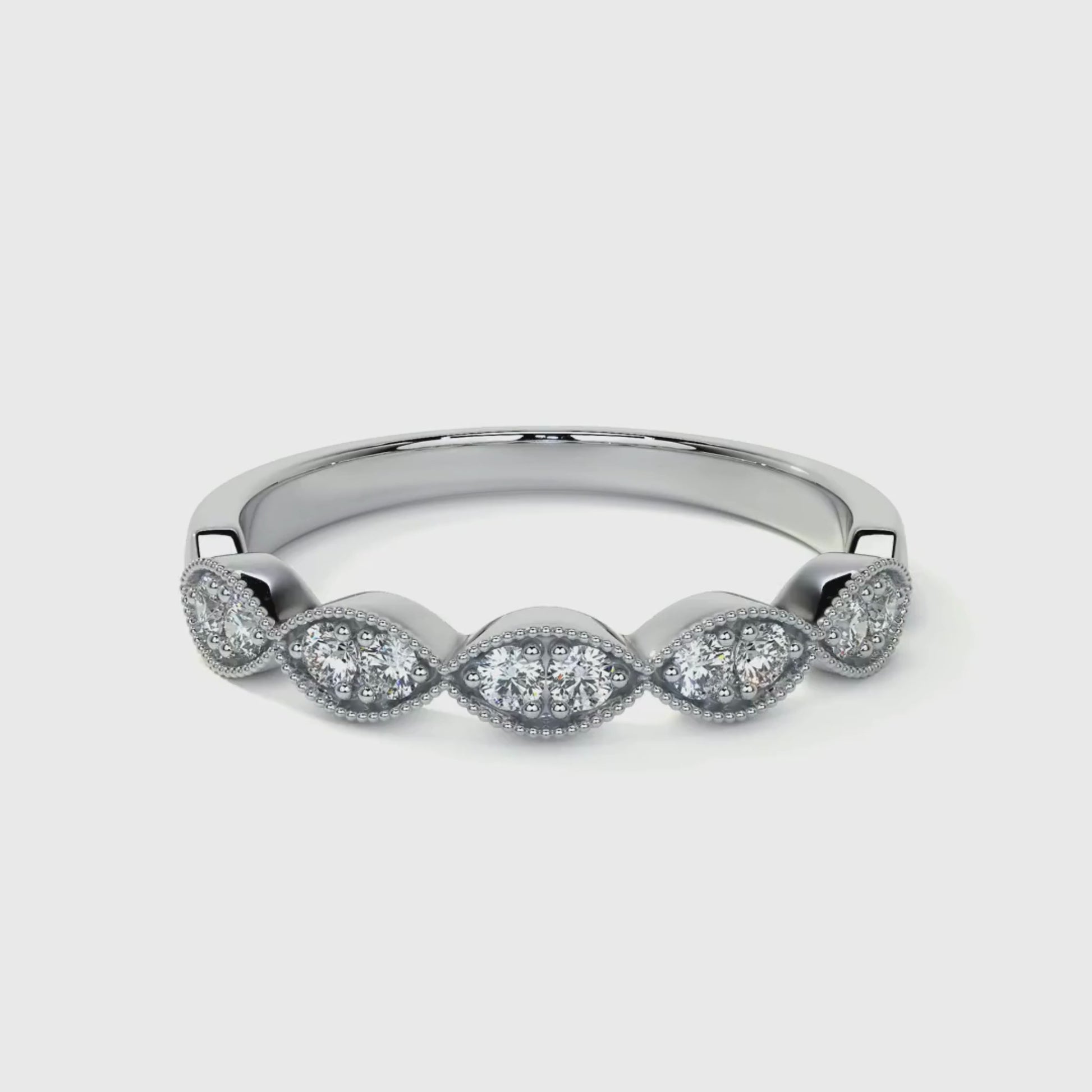 Elunara Diamond Marquise Band 18K White Gold - Natural Diamonds & Lab Grown Diamonds  - Best prices for jewelry and diamonds. The best jewelry to shop in Dubai and Abu Dhabi - Dubai Tourism. Best Shopping in Dubai Mall - Fashion Avenue, Mall of Emirates, Dubai, Palm Jumeirah and UAE. Hip-hop custom jewelry and manufacturer supplier - diamond and gold wholesaler. The best place to visit in Dubai during vacation. Richie Gold & Diamond is located in Dubai Gold Souk