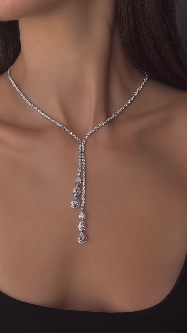 Custom Tennis Necklace, Dubai Jeweller Richie Gold & Diamonds - Best Prices in Dubai & Gold Souk. Natural & Lab Grown Tennis Necklaces, Round Cut Tennis Necklace, Mix Cut Tennis Necklace, Fancy Cut Diamonds Tennis Necklace, Classic Diamond Tennis - Drop Diamond Tennis Necklace